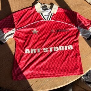 Men’s Red Culture Kings Art Studio Shirt